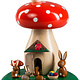 Richard Glässer 26529 Richard Glaesser Smoker - Bunny Family with Eggs on Mushroom 5 inches
