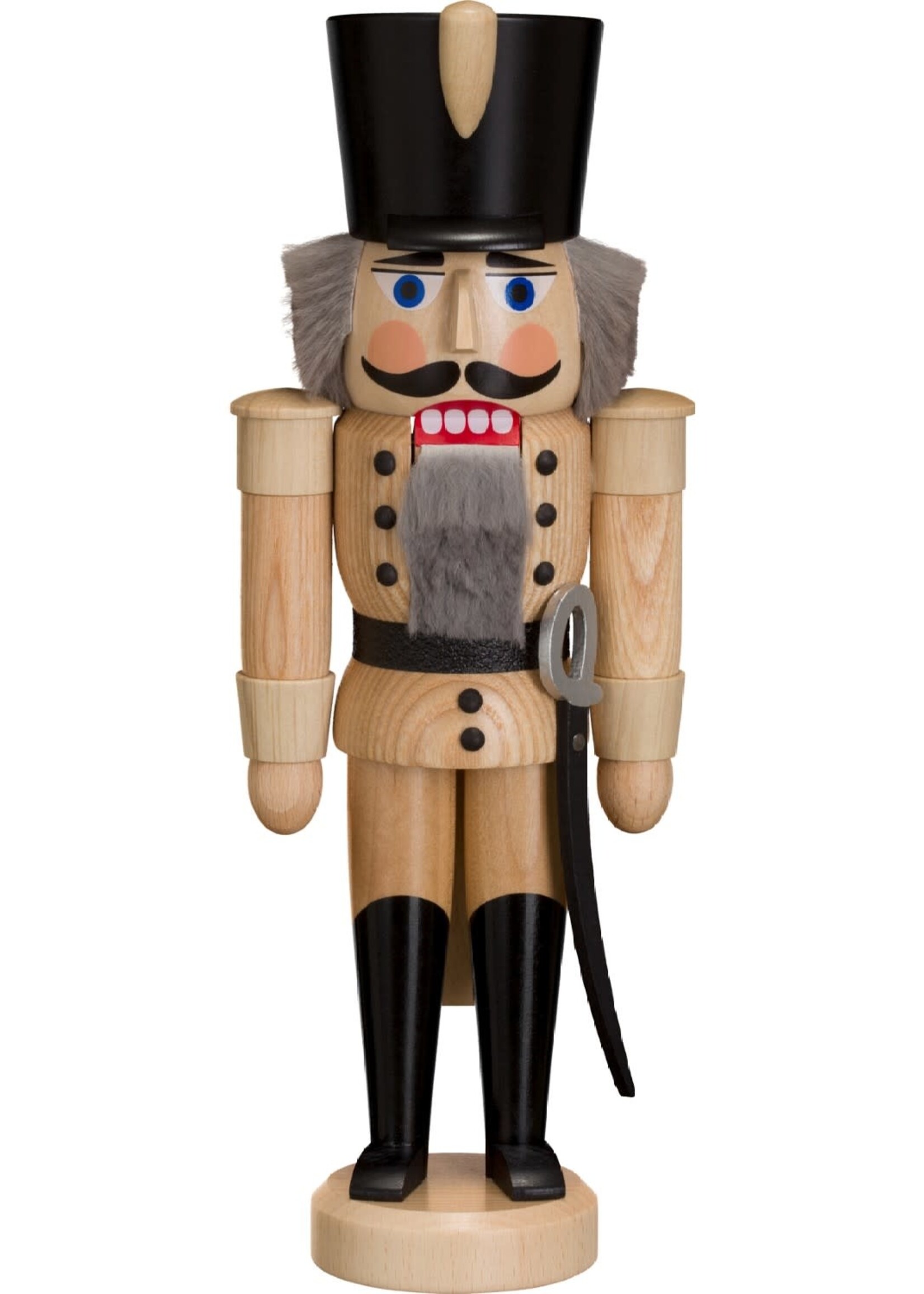 Seiffener Volkskunst eG 11302/8 Nutcracker Hussar Natural Ash Wood  11 inches