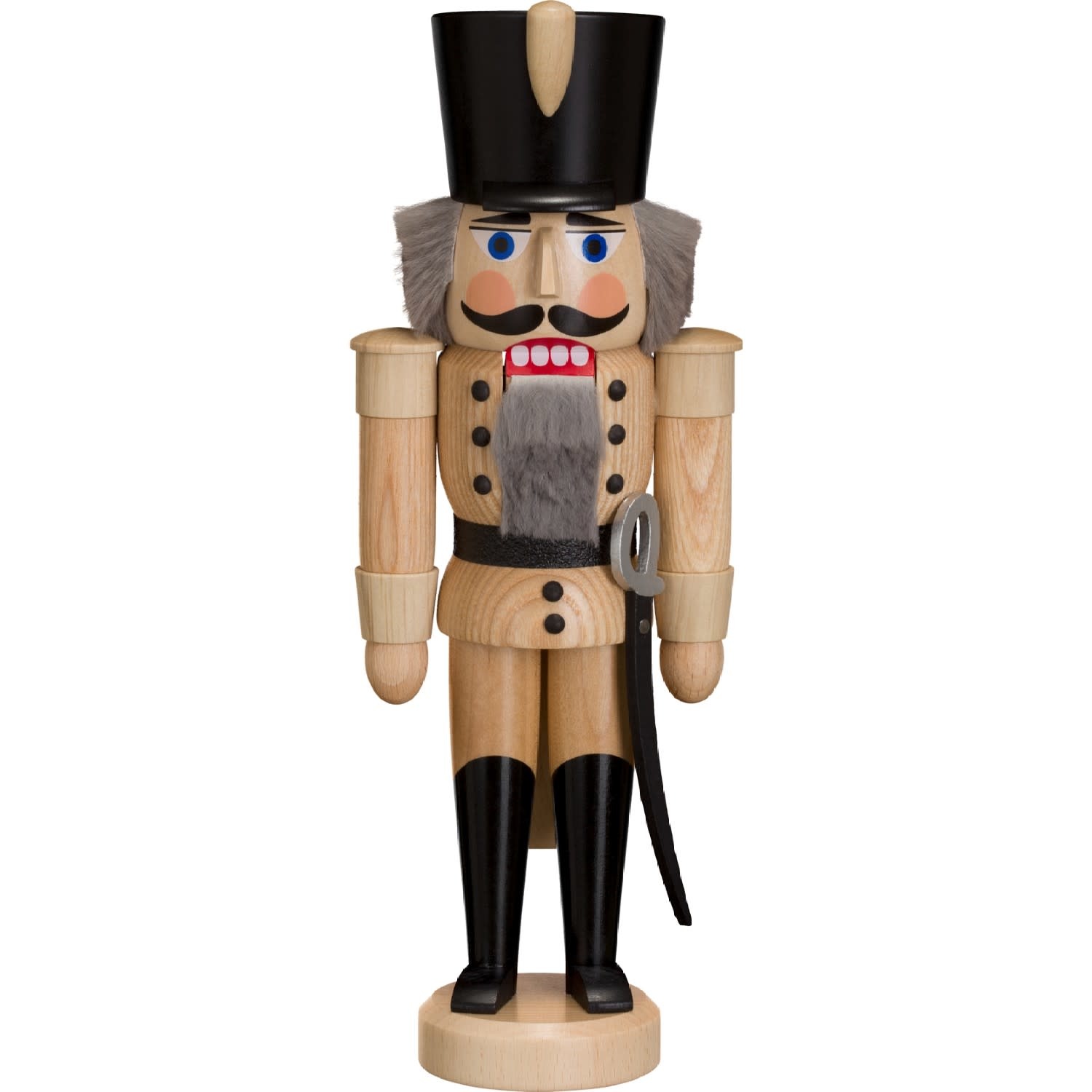 Seiffener Volkskunst eG 11302/8 Nutcracker Hussar Natural Ash Wood  11 inches