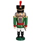 Seiffener Volkskunst eG 11952/4  Nutcracker Hussar Green  9 inches