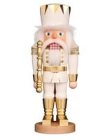 Christian Ulbricht 32-826 Ulbricht Nutcracker King White and Gold 16.5 inches