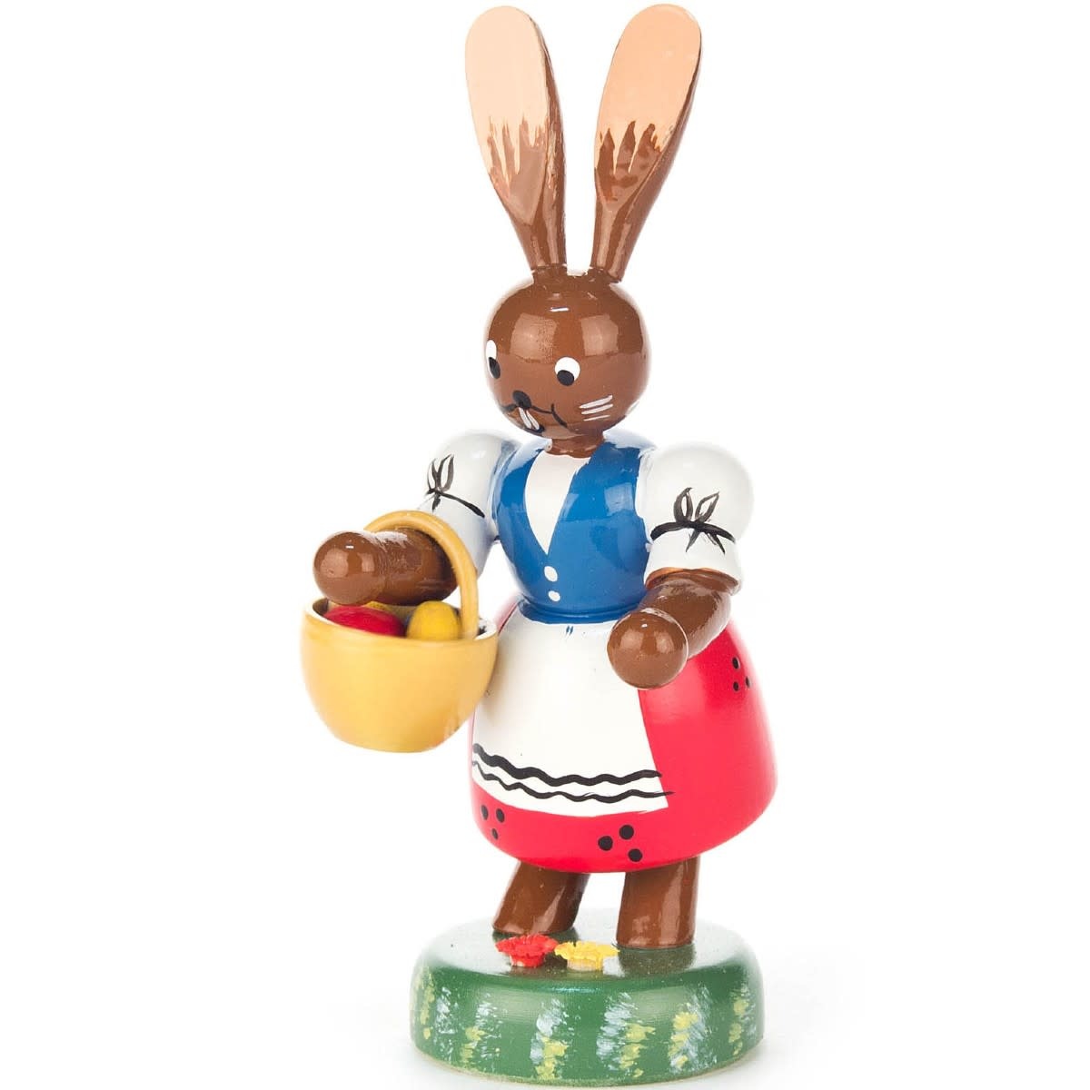 224-356 Easter Figure - Bunny Lady with Egg Basket 4 inches