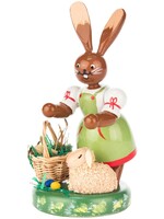 224-501 Easter Figure - Rabbit with Lamb 4 inches