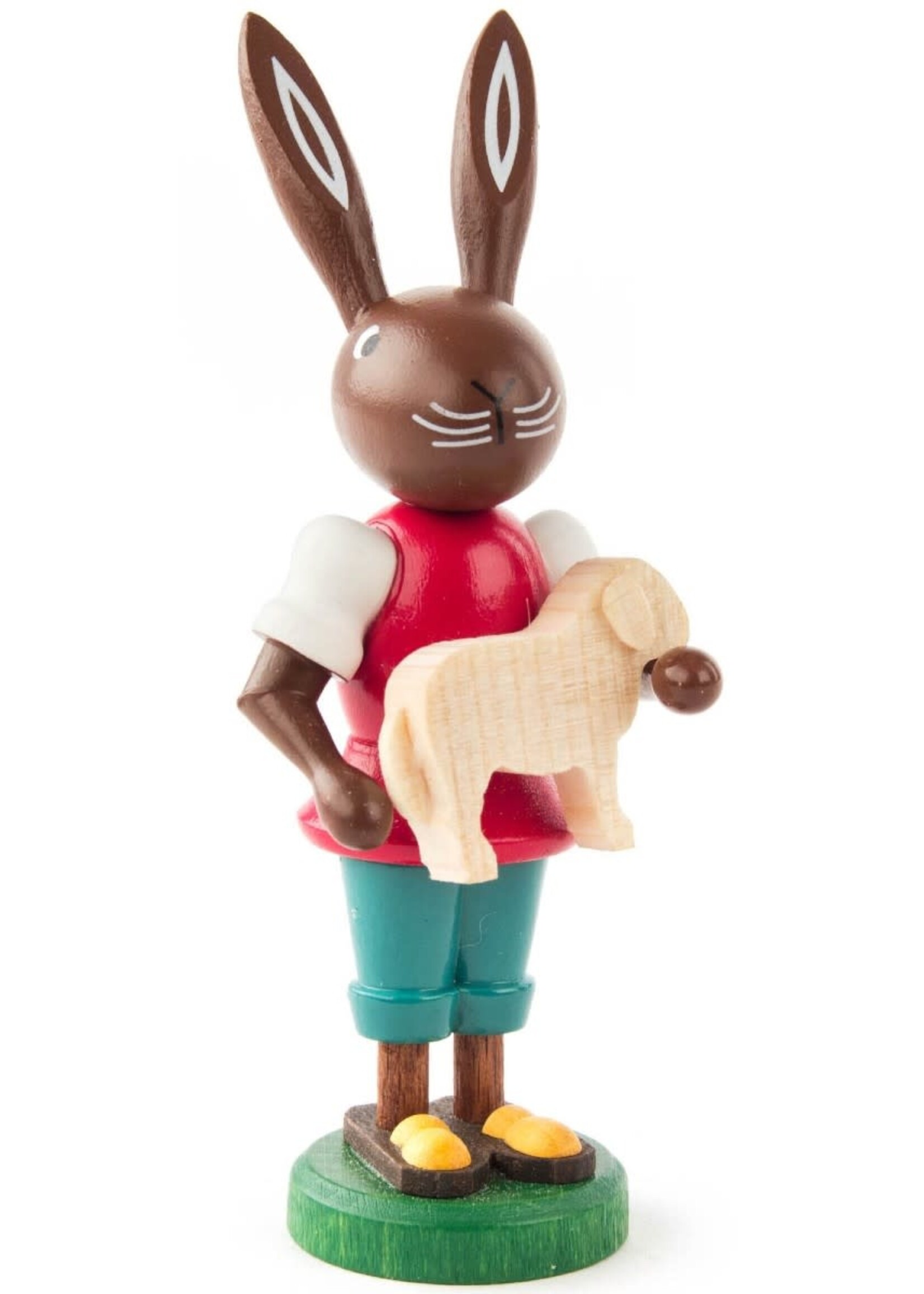 Dregeno 224-731 Easter Figure - Rabbit With Lamb 4 inches