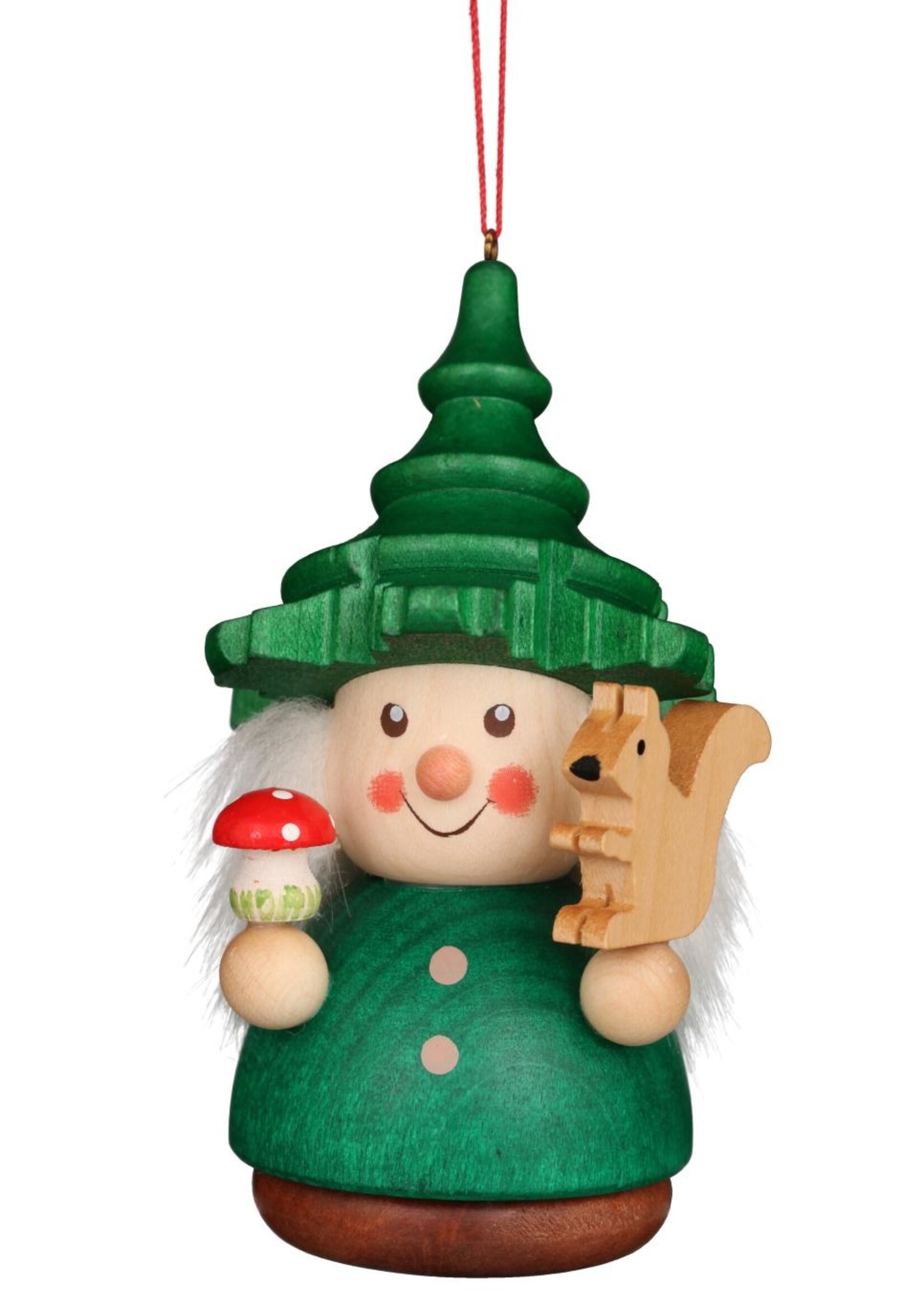 Christian Ulbricht 15-0438  Ulbricht Ornament - Green Woodsmen (Wobble) 4 inches
