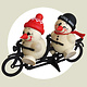 Karsten Braune 651 Cool Man Fritz & Freddy on a Tandem Bicycle Figurine