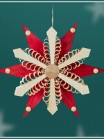 Rudolph 341/R Chipping Wood Ornament Red