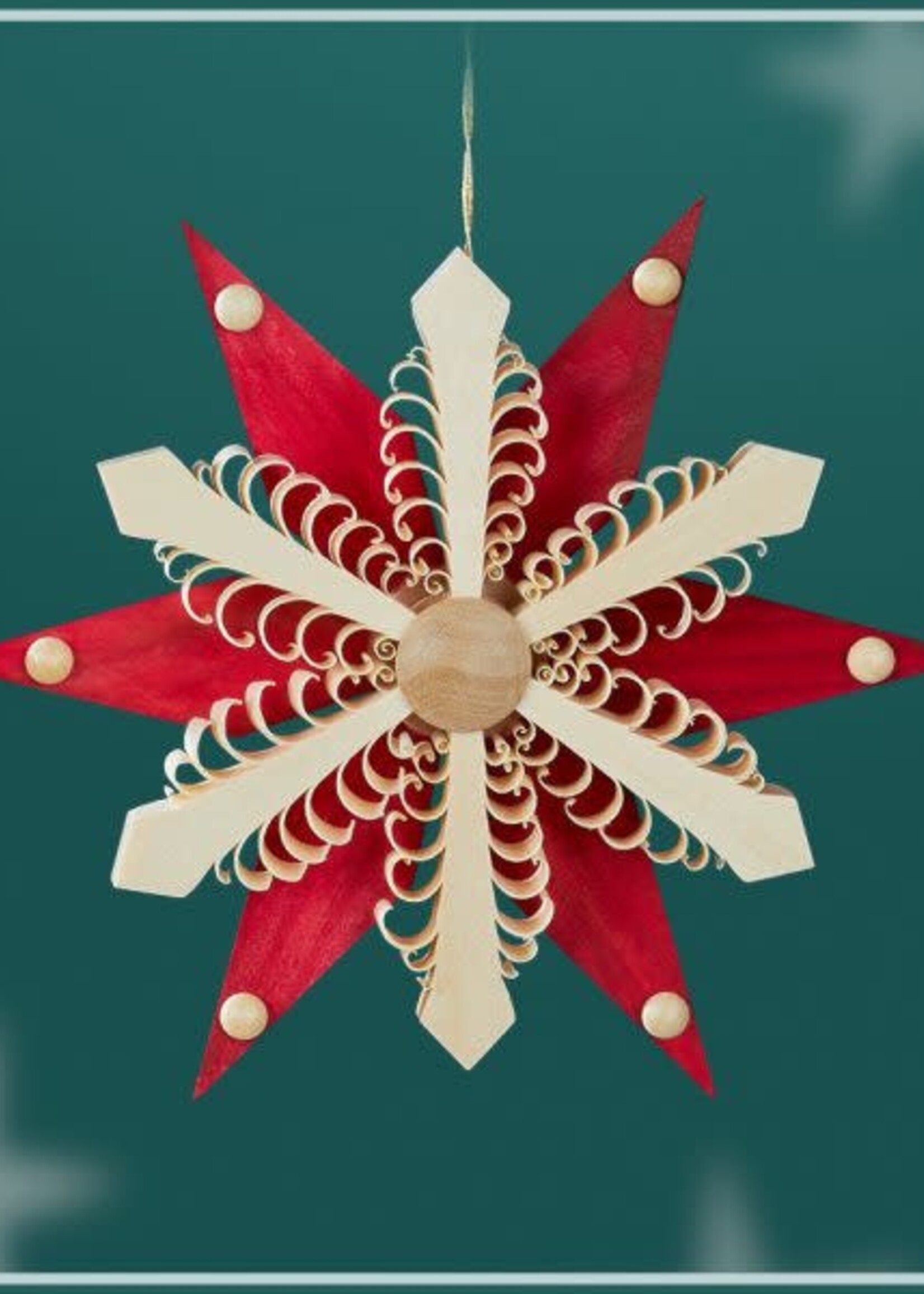 Rudolph 341/R Chipping Wood Ornament Red