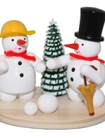Zenker 001-110 Snowman Couple with Snowballs Figurine
