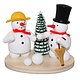 Zenker 001-110 Snowman Couple with Snowballs Figurine