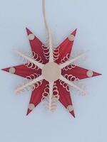 Rudolph 3 inch328/R Chipping Wood Ornaments Red  3 inches