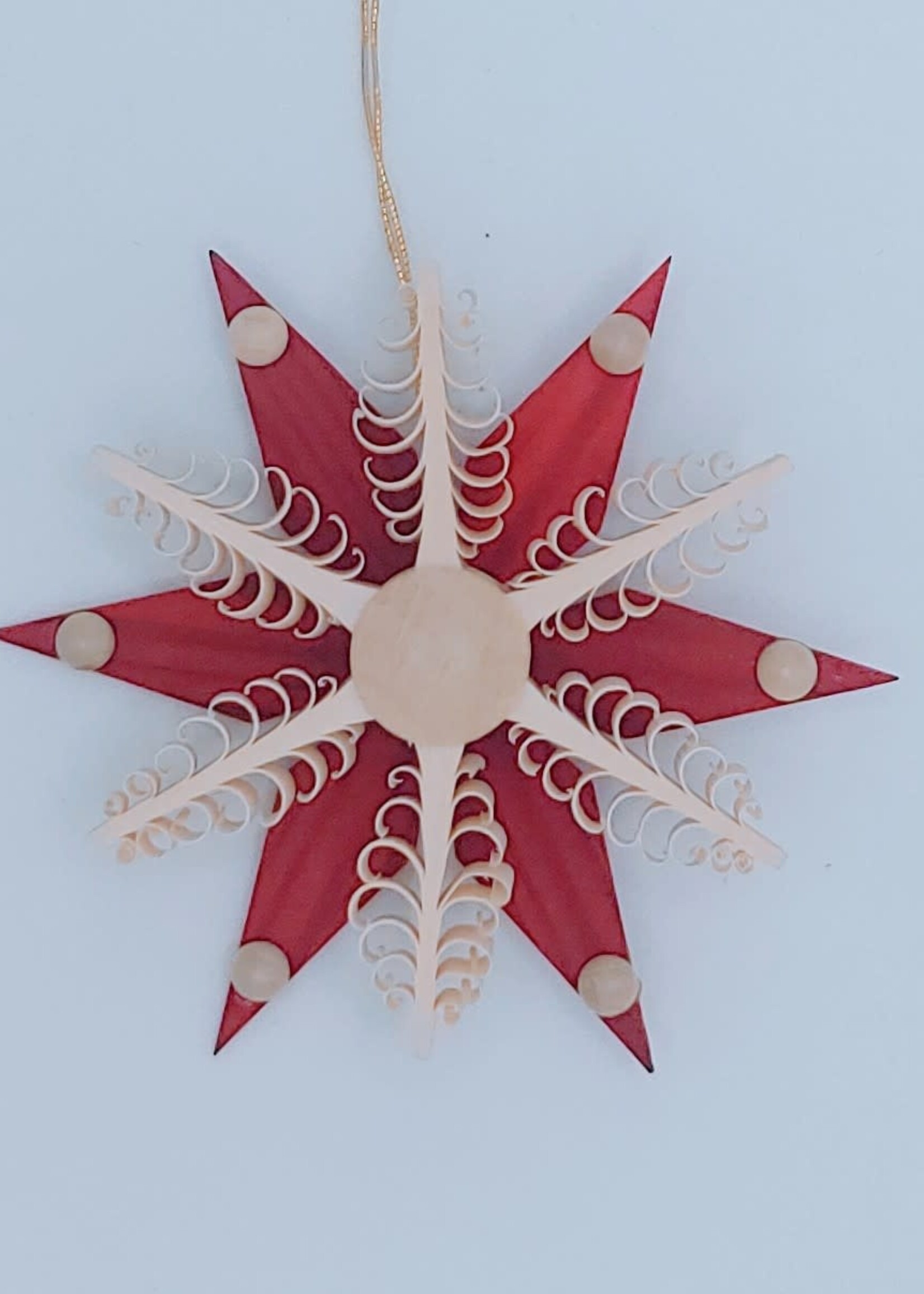 Rudolph 3 inch328/R Chipping Wood Ornaments Red  3 inches