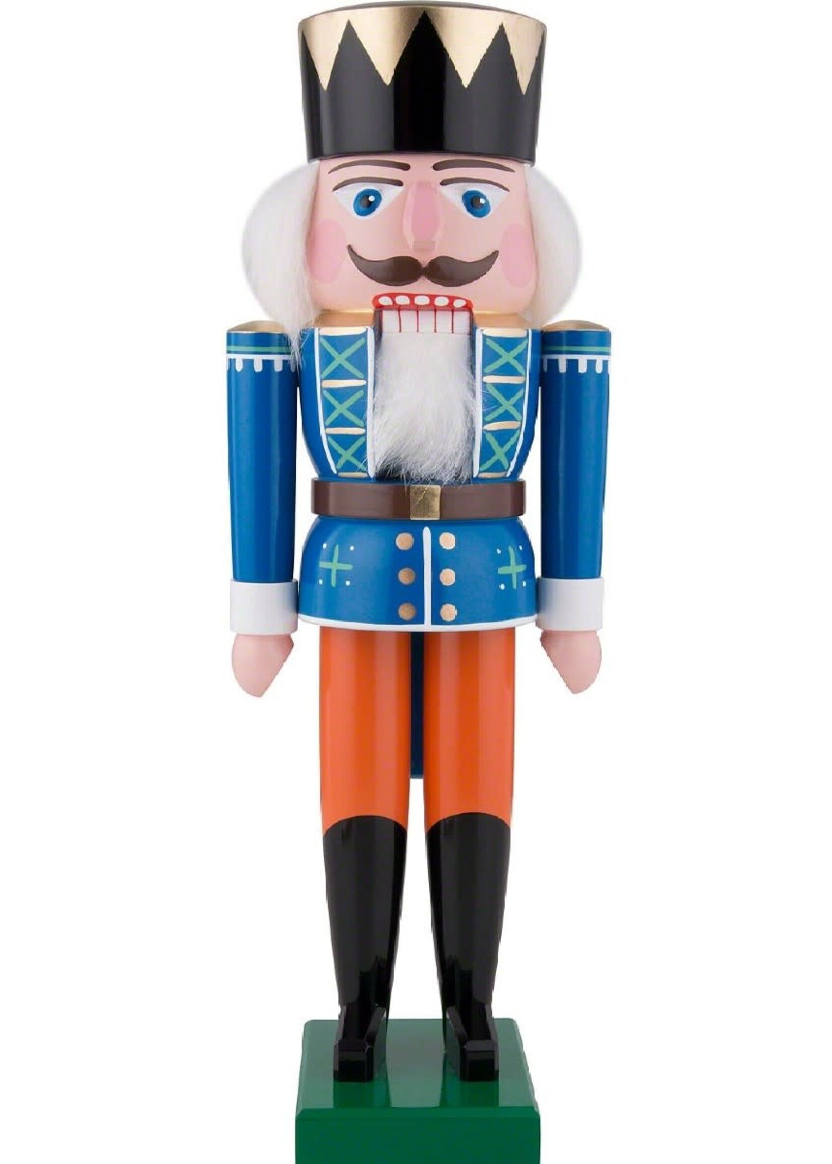 22/20 B Fuchtner Nutcracker - Blue & Orange King  14 inches