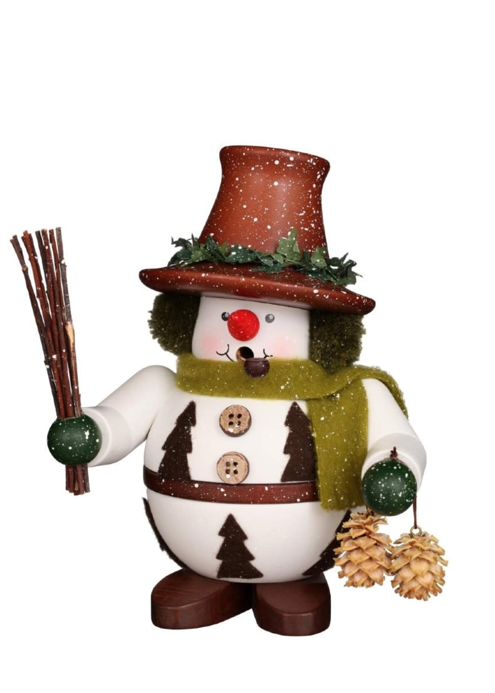Christian Ulbricht 1-488 Ulbricht Smoker - Woodsy Snowman  7 inches
