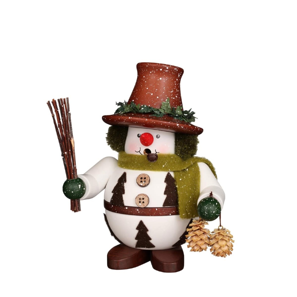 Christian Ulbricht 1-488 Ulbricht Smoker - Woodsy Snowman  7 inches