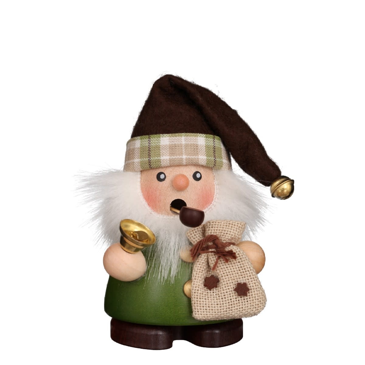 Christian Ulbricht 1-688 Ulbricht Smoker - Roly Polly Santa in Green  - 4 inches