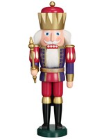 Seiffener Volkskunst eG 11255  Nutcracker Gold/Indigo King 15 inches