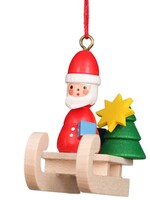 Christian Ulbricht 10-0073 Ulbricht Ornament - Santa on Sleigh - 2 inches