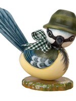 303h3001 Blue Titmouse Seppl Green Hat  6 inches