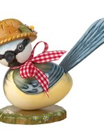 Hubrig 303h3002 Blue Titmouse Liesl Gold Hat  6 inches