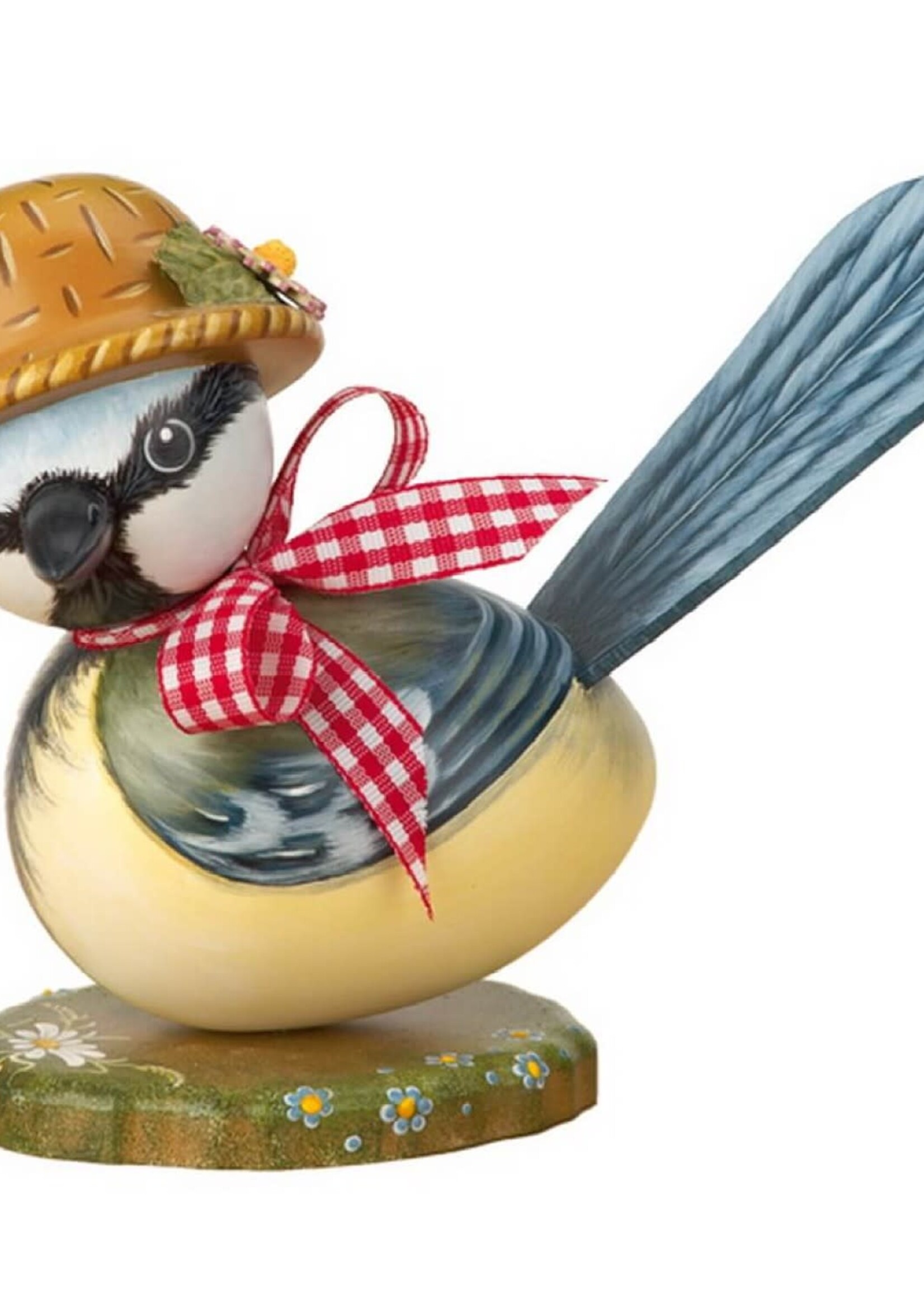 Hubrig 303h3002 Blue Titmouse Liesl Gold Hat  6 inches
