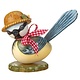 Hubrig 303h3002 Blue Titmouse Liesl Gold Hat  6 inches