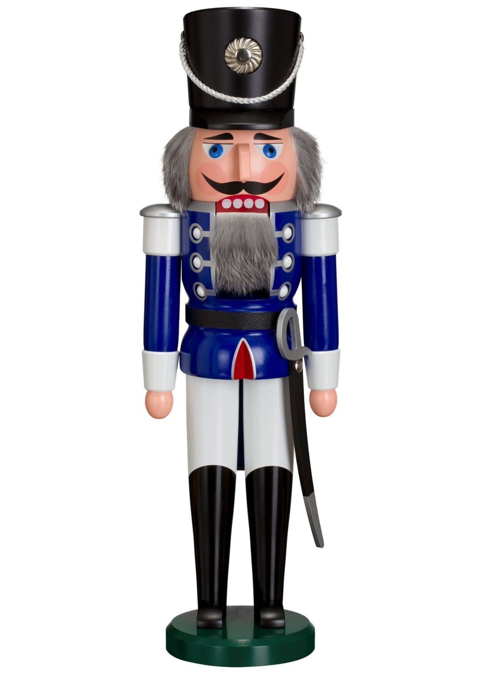Seiffener Volkskunst eG 11702/2 Nutcracker Hussar Blue 20 inches