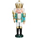 Seiffener Volkskunst eG 11256 Nutcracker King Exclusive white gold turquoise   16 inches