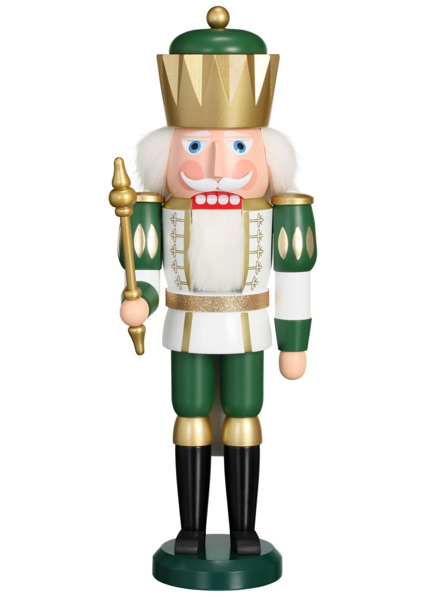 Seiffener Volkskunst eG 11253 NC Gold/Green King  16 inches