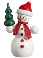 Seiffener Volkskunst eG 12212 Smoking man snowman Santa Claus  6 inches