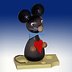 Zenker 159/75-1  Mouse Children Series - Heart  3 inches