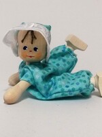 Anne Krebs 109-1 Miniature Doll Romper Blue  7.5 cm