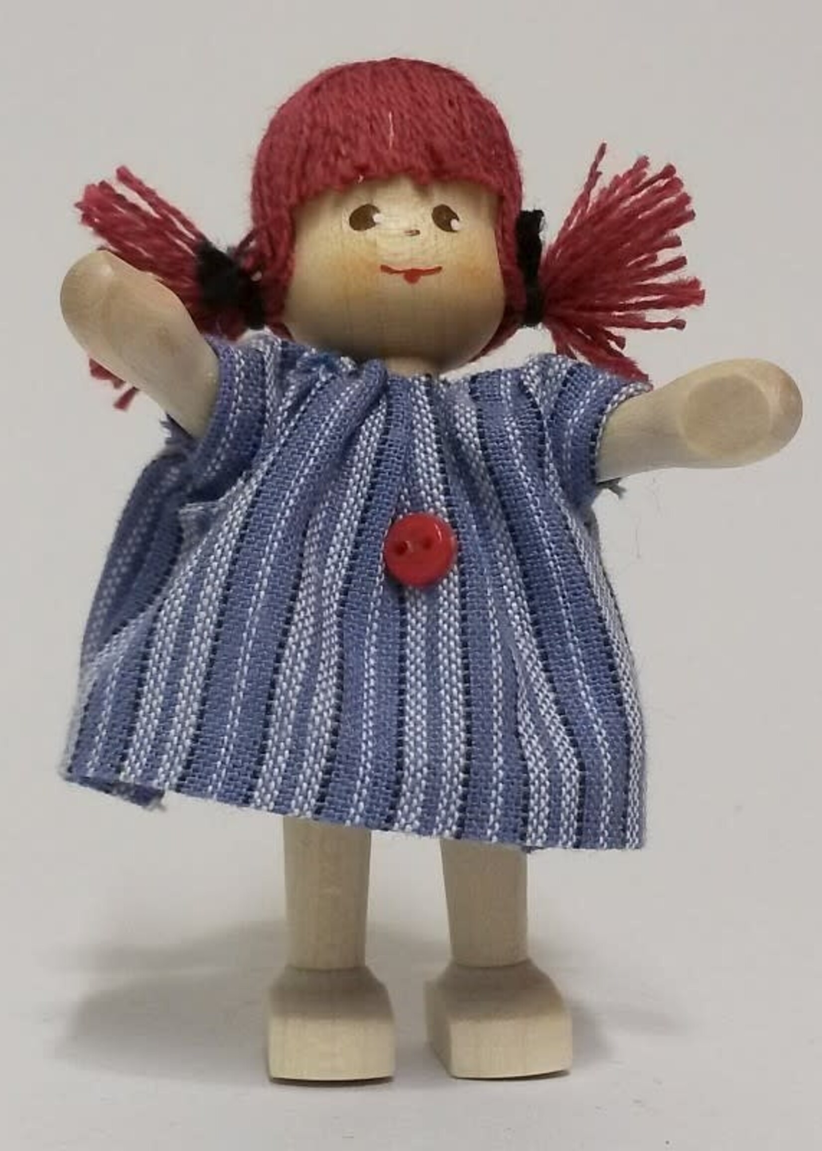 Anne Krebs 231 Miniature Doll Opa, Green Jacket  7.5 cm