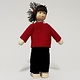 Anne Krebs 286-1 Miniature Doll Mother, Red Sweater, Brunette   12.5 cm