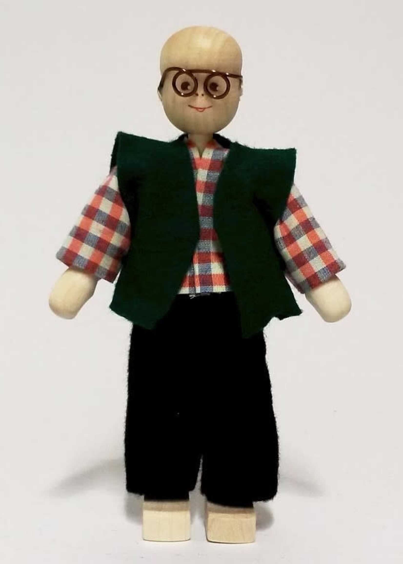 Anne Krebs 295 Miniature Doll  - Grandpa, shirt & vest 12.5cm