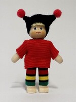 Anne Krebs 159-0 Miniature Doll with Pom Pom Hat 7.5cm