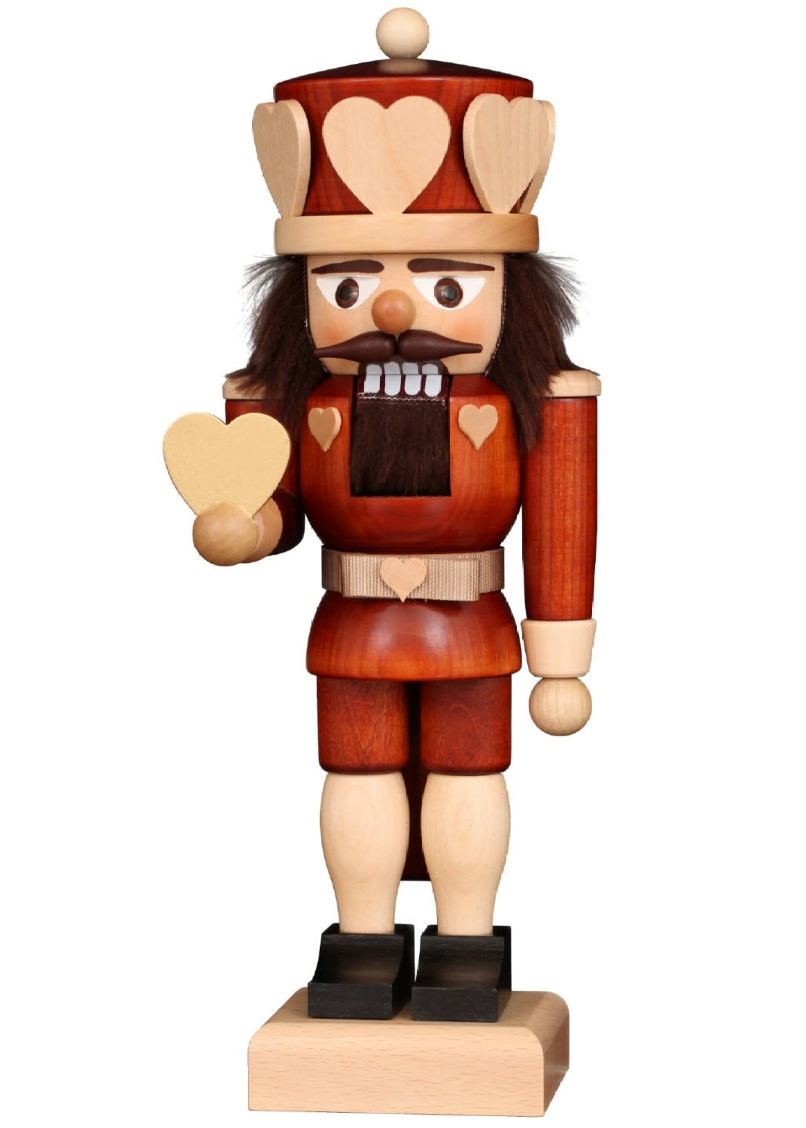 Christian Ulbricht 32-700 Ulbricht Nutcracker - Heart King (Natural)   11 inches
