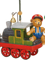 Hubrig 140h2001 Train with Teddy Ornament 3.9 inches