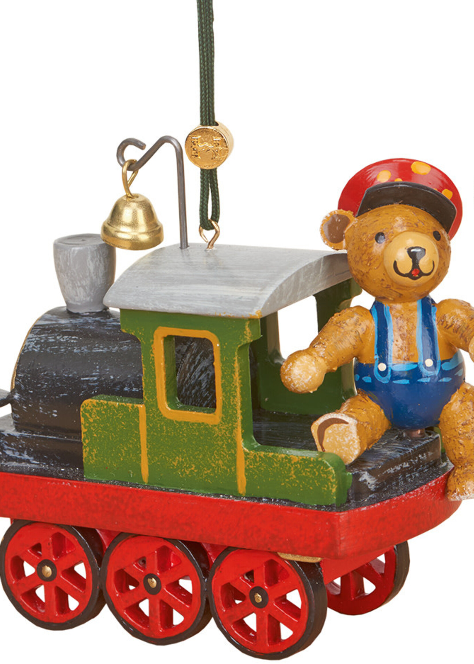 Hubrig 140h2001 Train with Teddy Ornament 3.9 inches