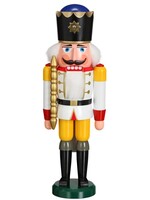 Seiffener Volkskunst eG 11201/3 - White King  Nutcracker 15.4 inches
