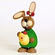Ullrich 0973 Bunny standing with large yellow egg & beetle