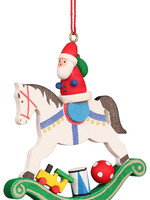 Christian Ulbricht 10-0603 Ulbricht Ornament - Santa on Rocking Horse