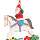 Christian Ulbricht 10-0603 Ulbricht Ornament - Santa on RocKing Horse