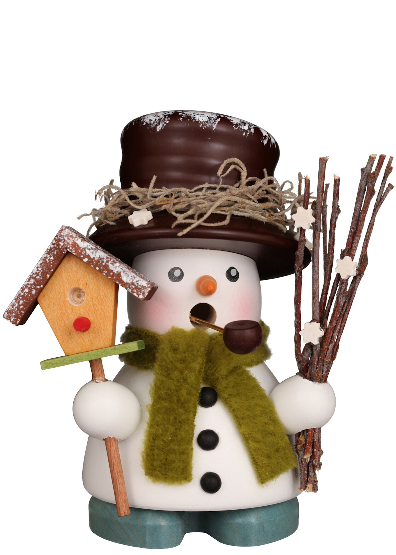 Christian Ulbricht 1-689 Smoker - Mini Snowman With Aviary