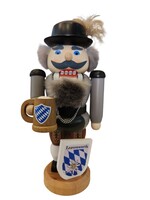 Seiffener Volkskunst eG 11458 Bavarian w/ Leavenworth Shield Nutcracker  7-1/2 inches