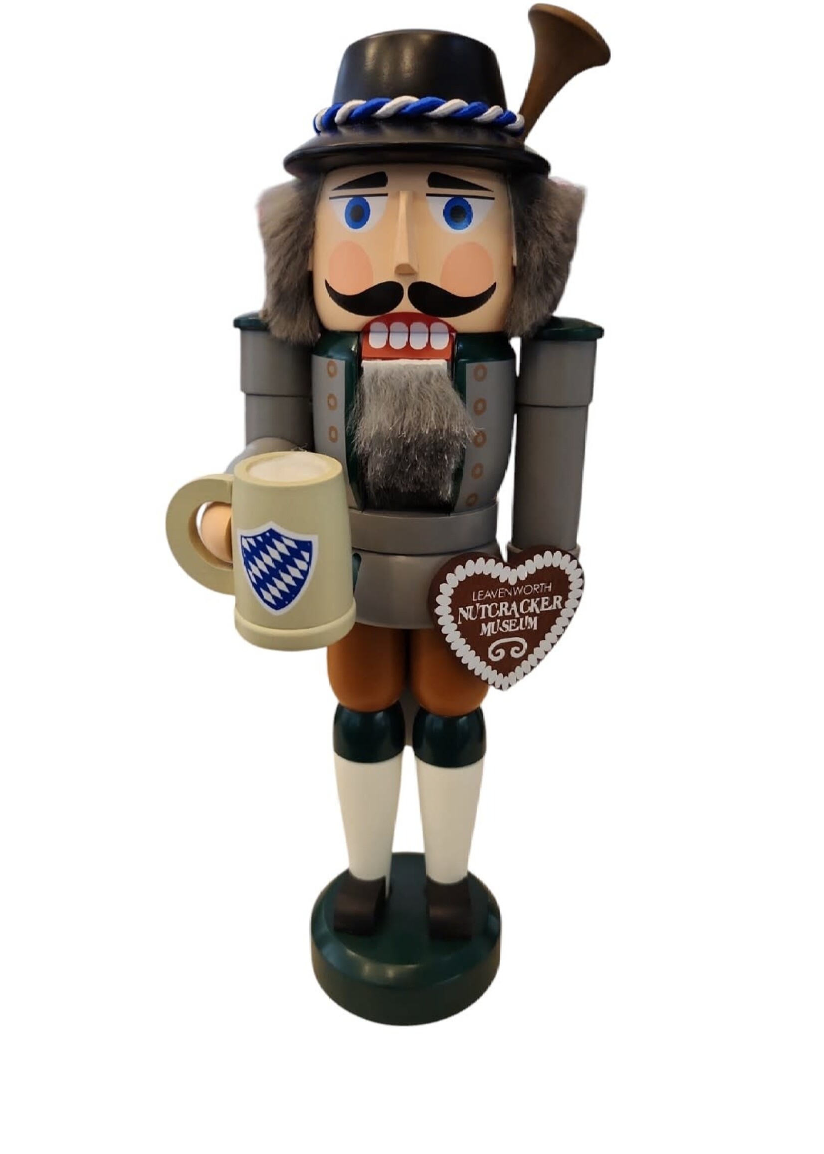 Seiffener Volkskunst eG 11332 Nutcracker - Bavarian Heart w/Museum Name) 10 inches