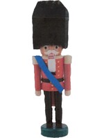 071/102B Mini  British Nutcracker Soldier Red, Black Fur Cap  5 inches