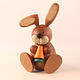 Ullrich 0960 Bunny sitting with carrot  2 inches