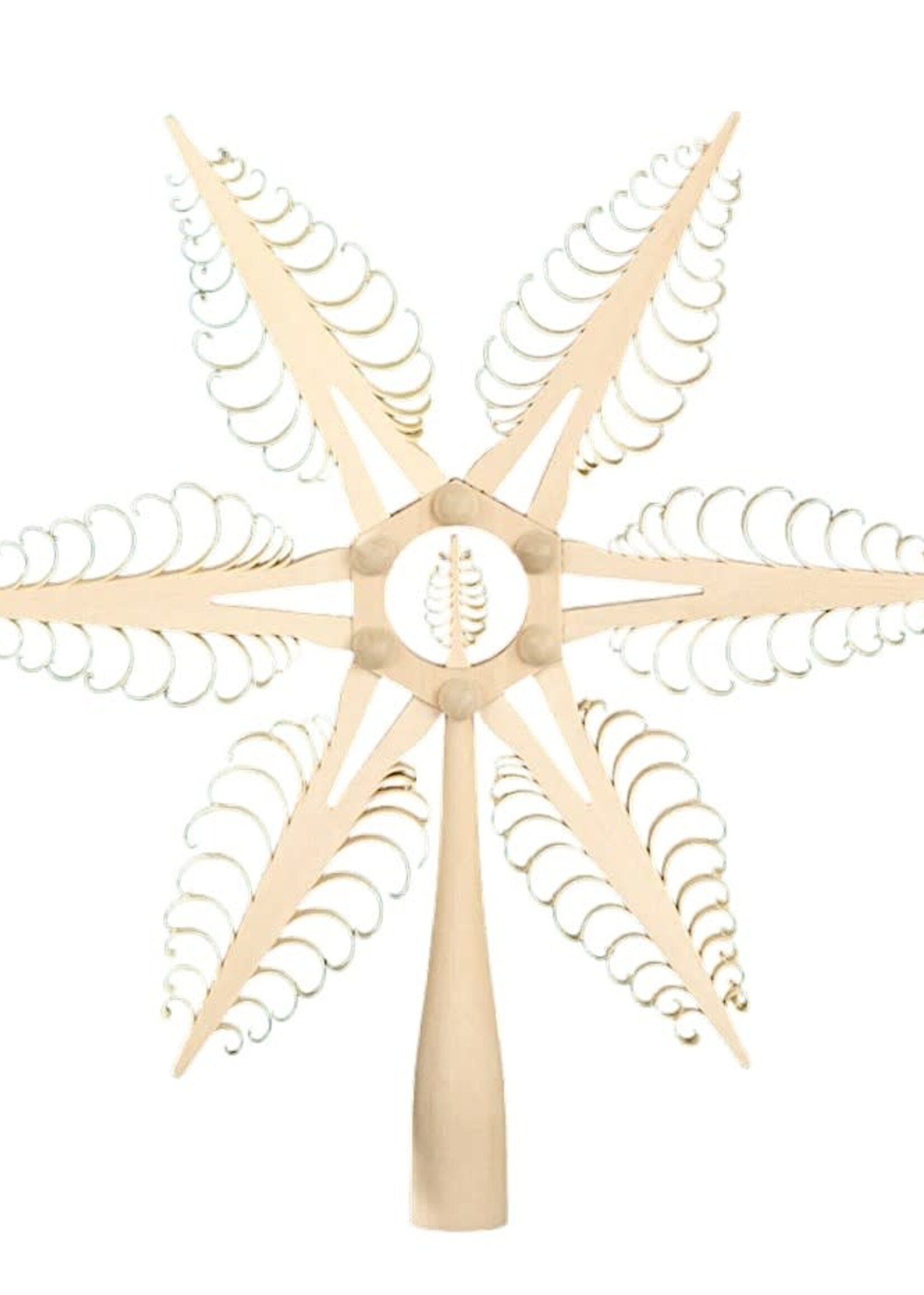 Rudolph 402 Chipping Wood Tree Topper  10 inches