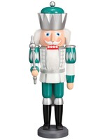 Seiffener Volkskunst eG 11263 Nutcracker - King Exclusive white silver 15.7 inches